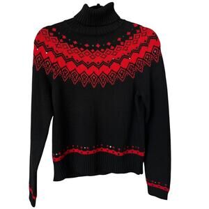 NWT Vintage Women's Pendleton Merino Wool Nordic Turtleneck Sweater Size Small